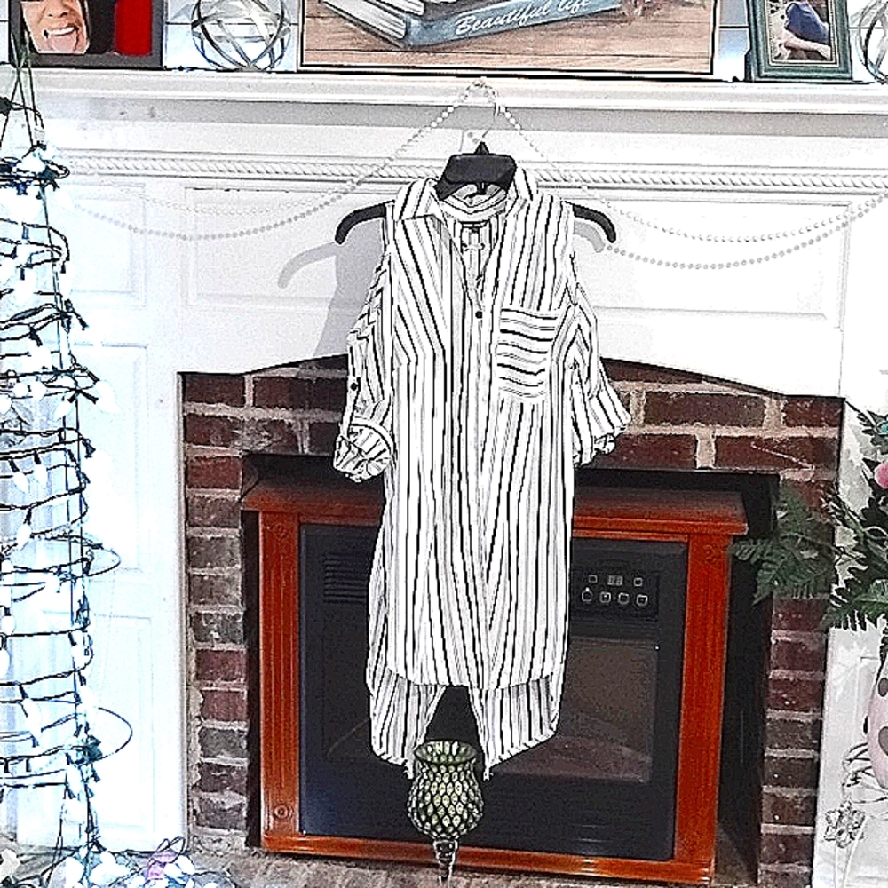 Striped shirt dress sz6  by unique spectrum like new